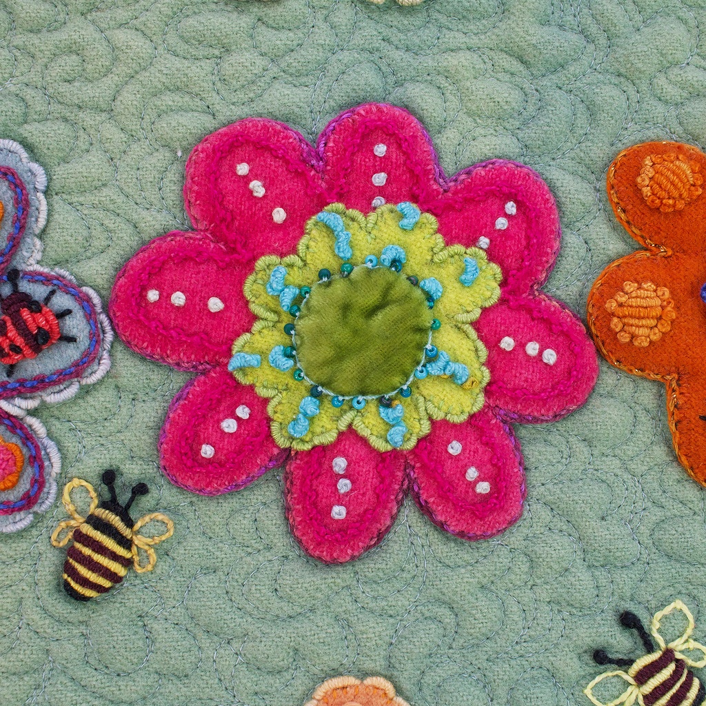 Sampler Series, Flower Play | Sue Spargo Folk Art Quilts